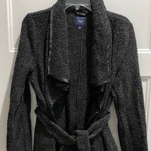 GAP Charcoal Belted Cardigan
